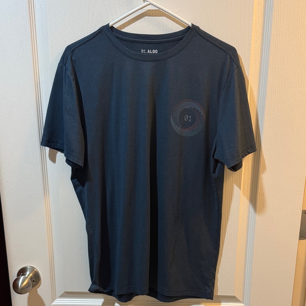 01.ALGO Men's Navy Graphic Tee